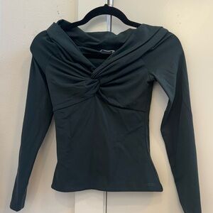 Aritzia Dark Green Long Sleeve Top